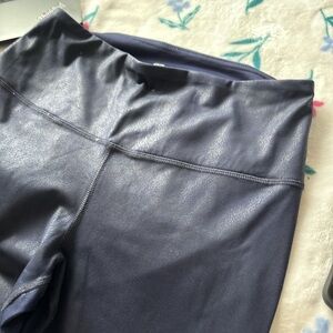 Faux leather navy blue  Leggings